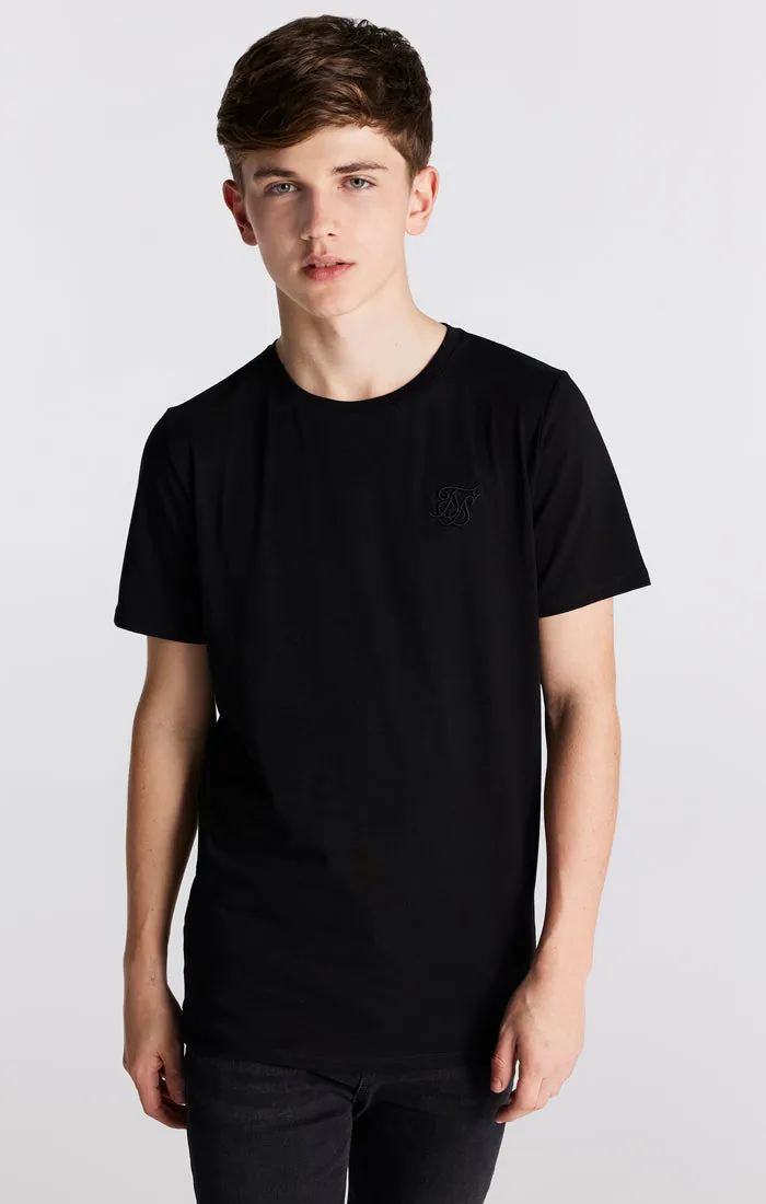Boys Black Side Taped T-Shirt sold by Siksilk