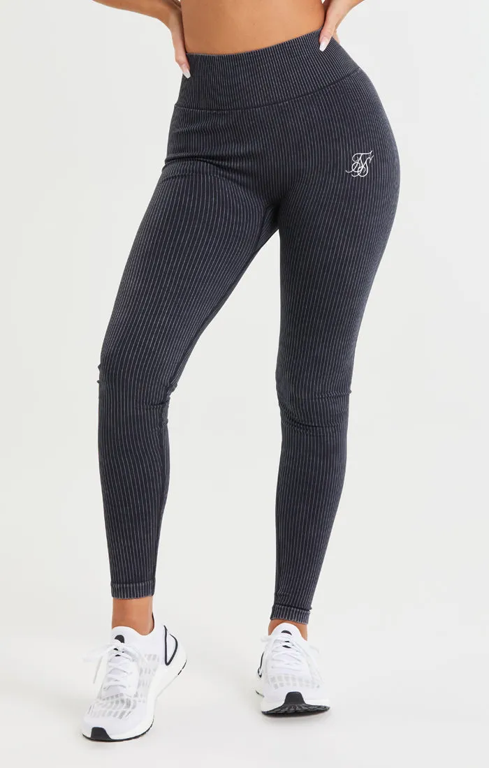 SikSilk Ribbed Gym Leggings - Black sold by Siksilk