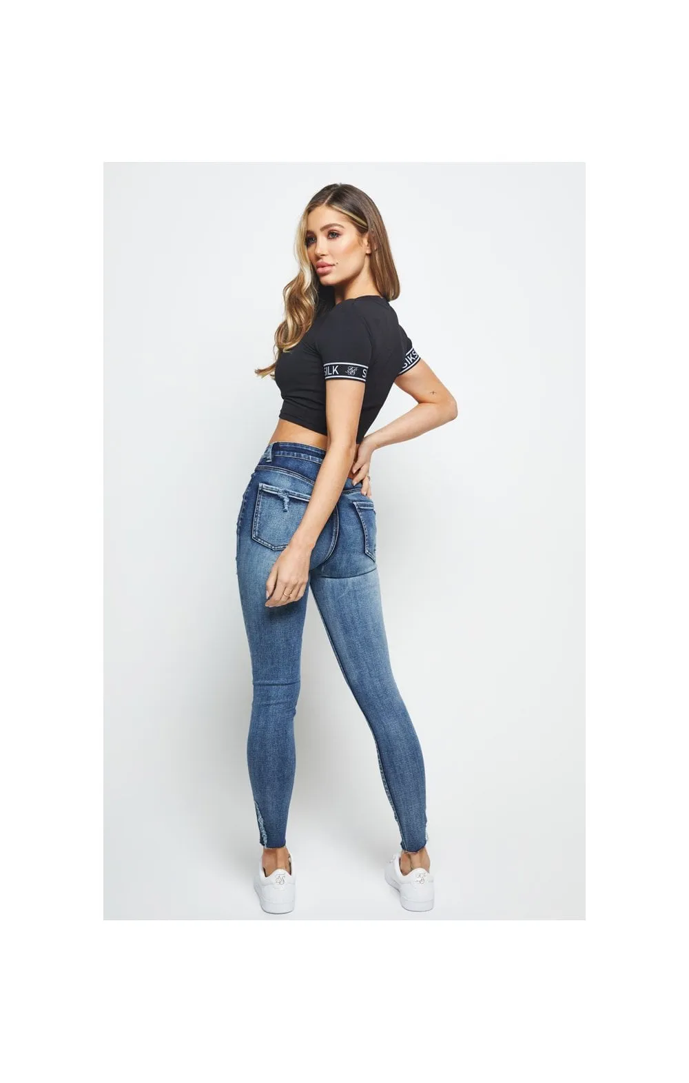 SikSilk Zip Tape Crop Tee - Black sold by Siksilk product image thumbnail 3