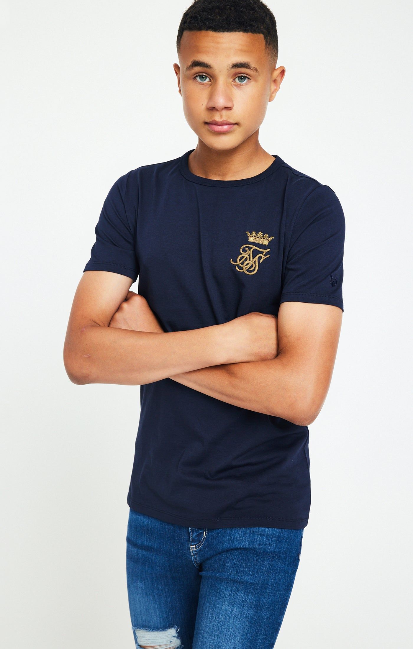 Boys Messi x SikSilk Navy Logo T-Shirt sold by Siksilk product image thumbnail 3