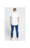 Illusive London Contrast Cuff Tee – White & Tropical Leaf sold by Siksilk