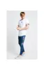 Illusive London Contrast Cuff Tee – White & Tropical Leaf sold by Siksilk