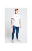 Illusive London Contrast Cuff Tee – White & Tropical Leaf sold by Siksilk