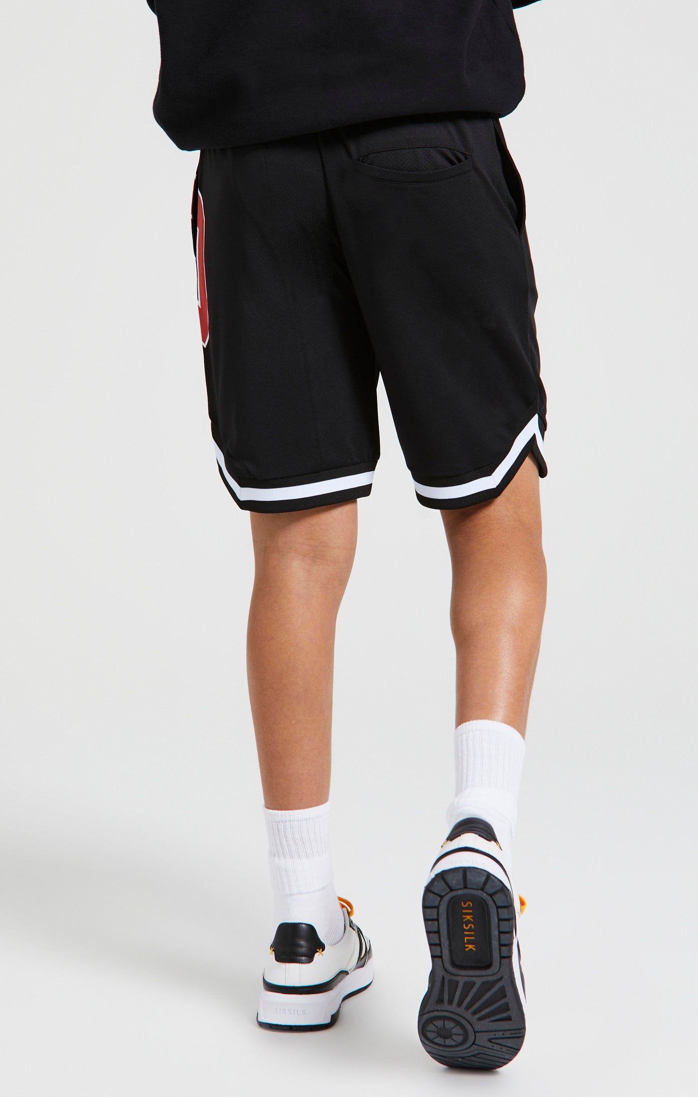 Messi x SikSilk Retro Varsity Basketball Shorts - Black & Purple sold by Siksilk product image thumbnail 3