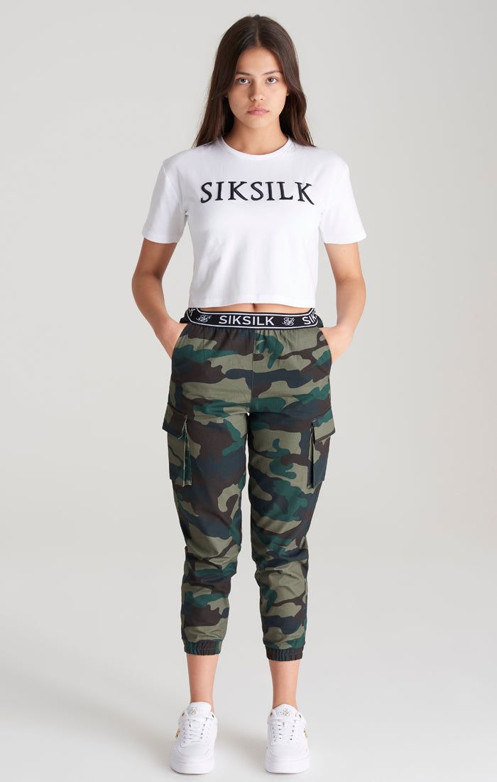 Girls Camo Taped Cargo Pant sold by Siksilk product image thumbnail 4