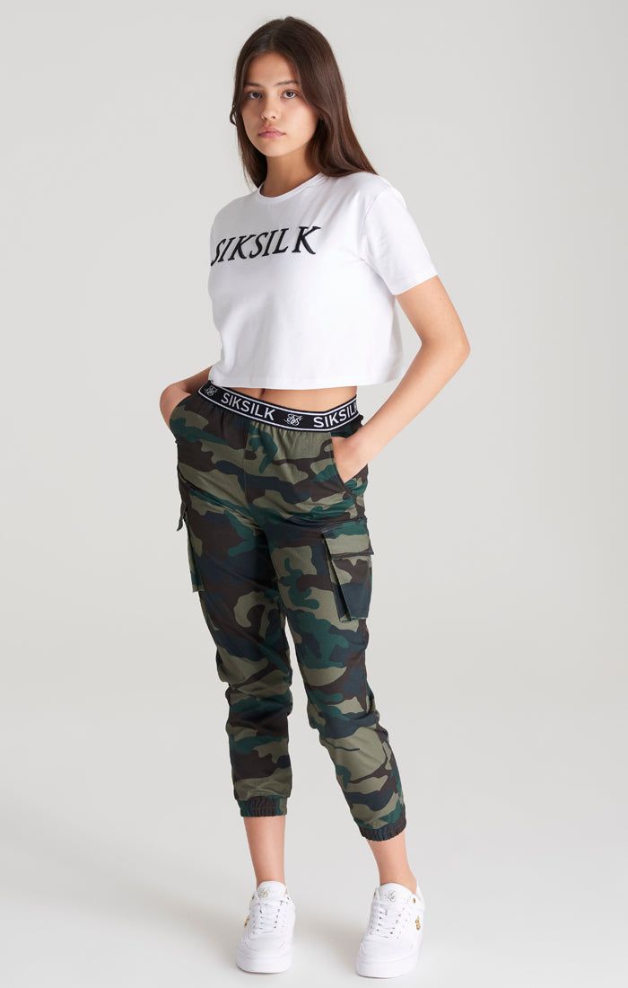 Girls Camo Taped Cargo Pant sold by Siksilk product image thumbnail 5