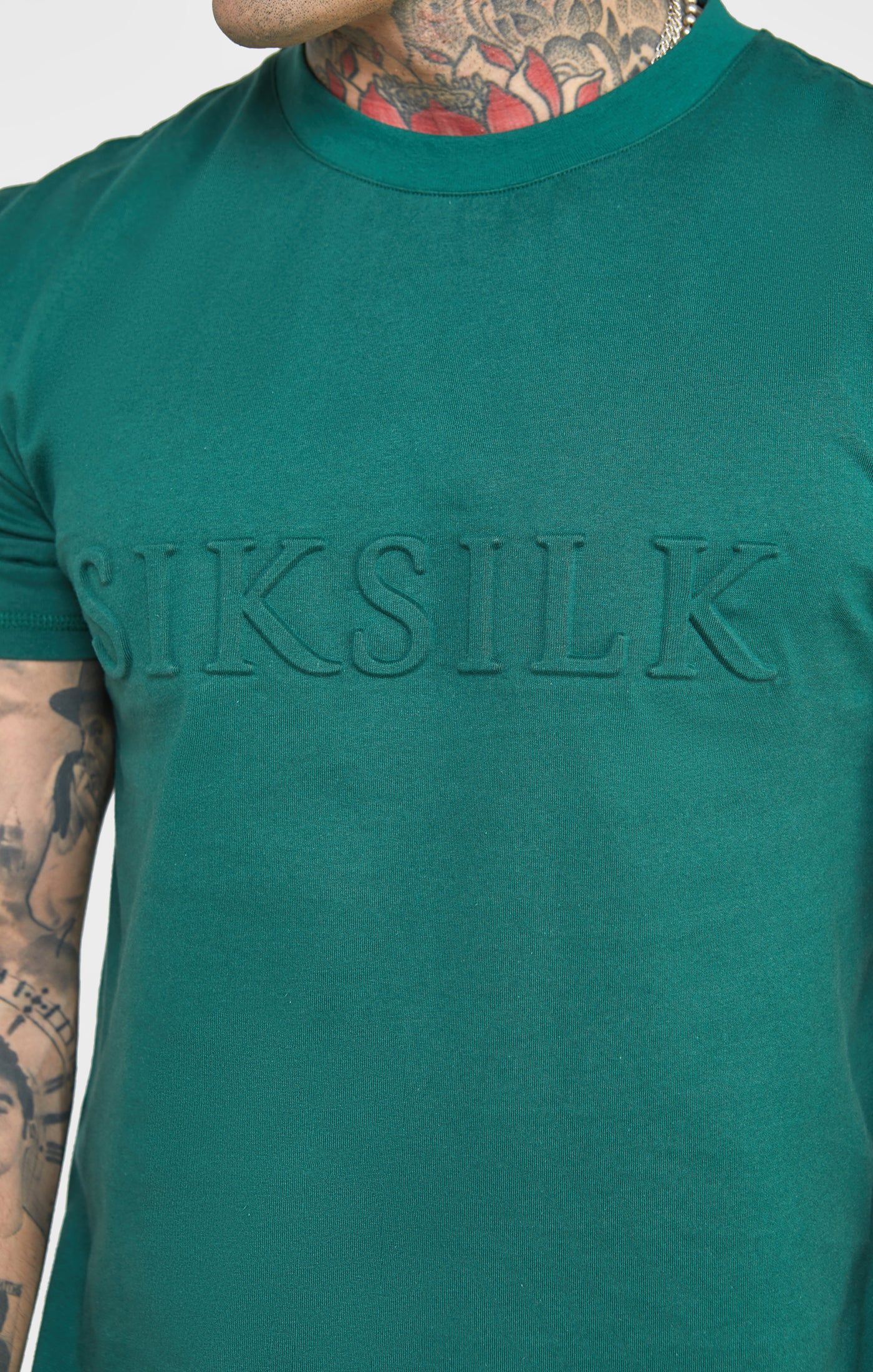 Green Embossed T-Shirt sold by Siksilk product image thumbnail 2