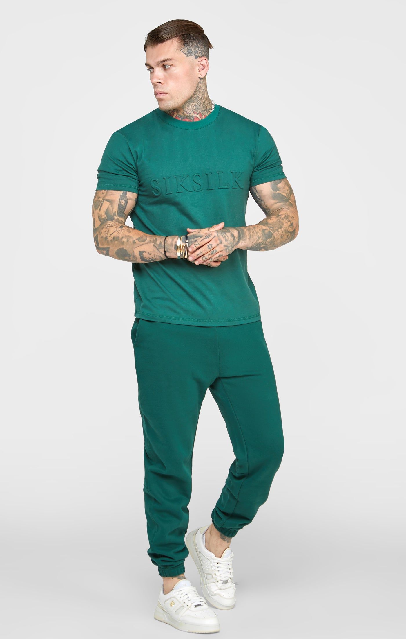 Green Embossed T-Shirt sold by Siksilk product image thumbnail 4