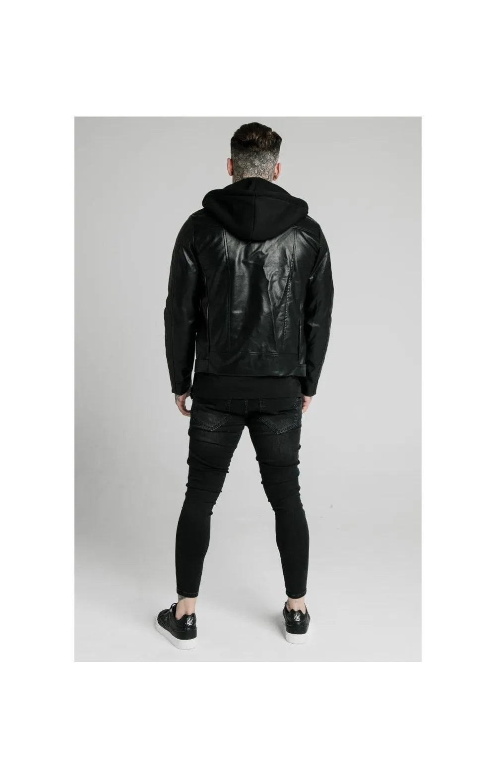 SikSilk PU Biker Jacket - Black sold by Siksilk product image thumbnail 5