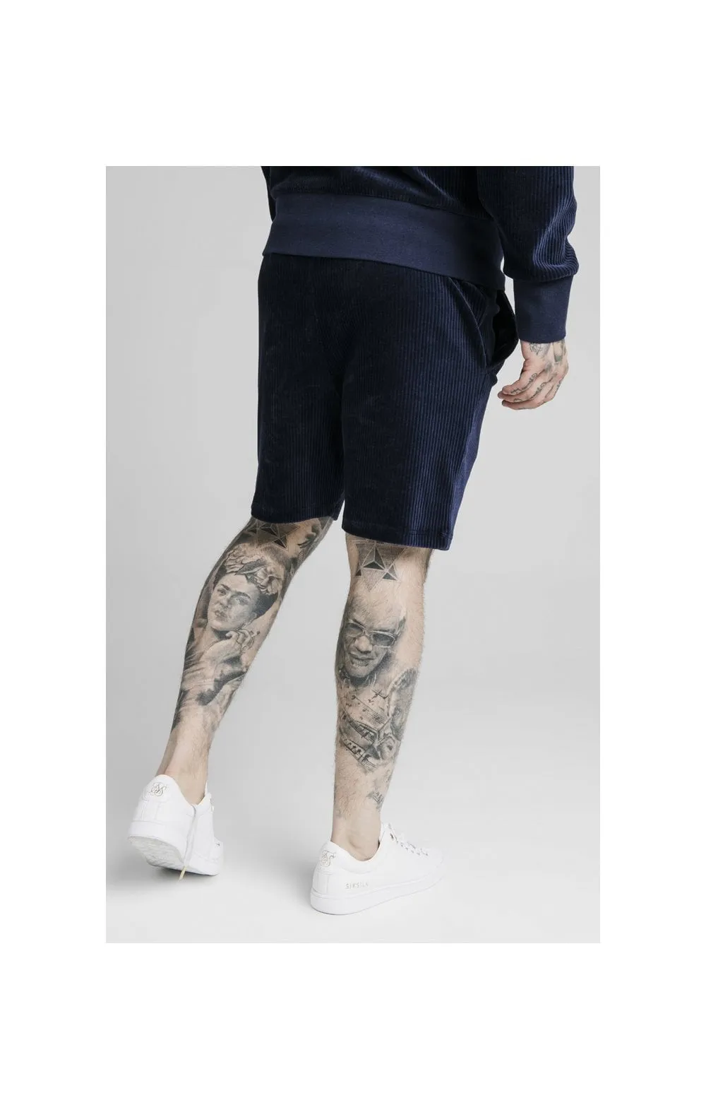 SikSilk Allure Corduroy Shorts - Navy sold by Siksilk product image thumbnail 3
