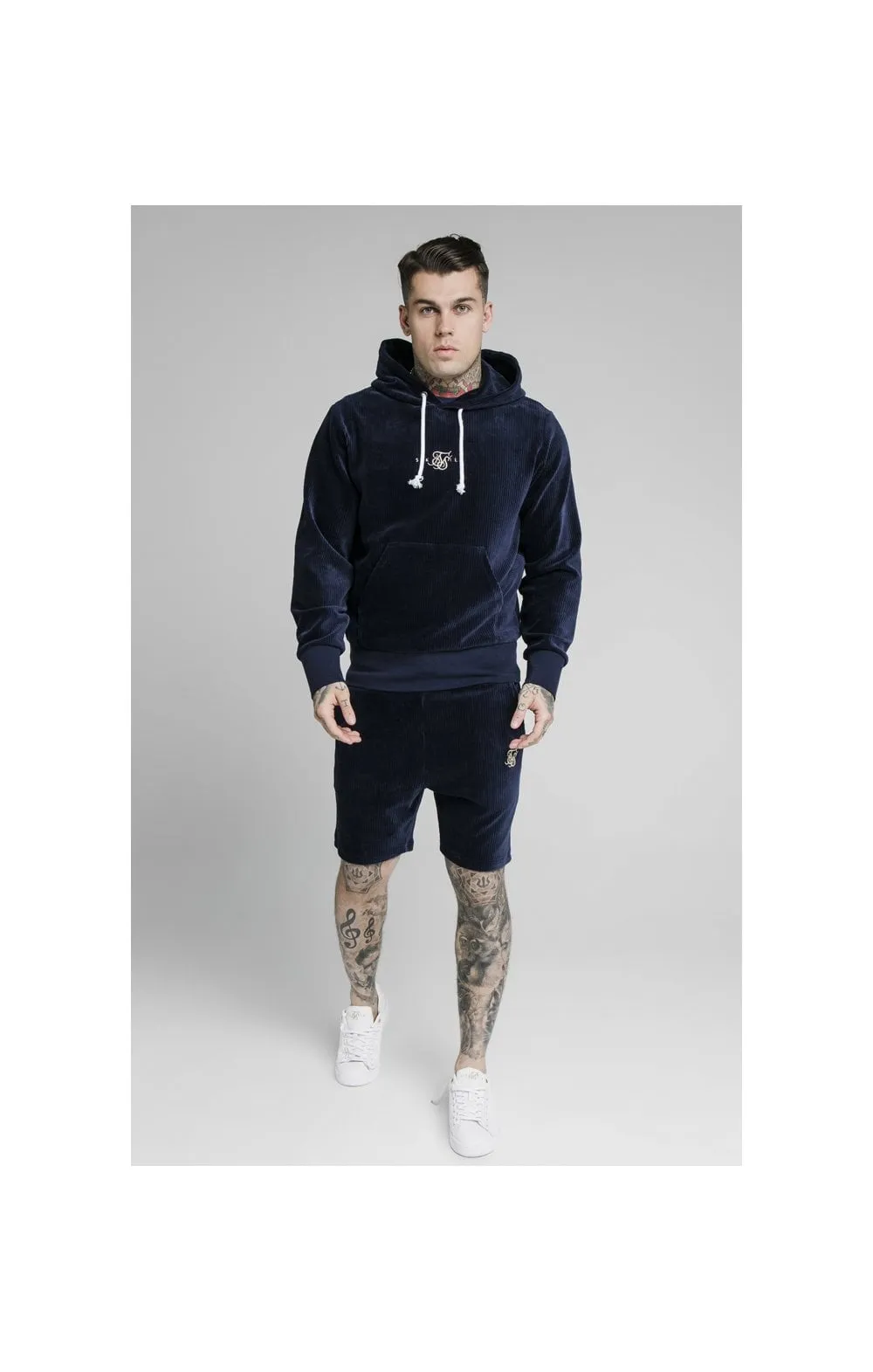 SikSilk Allure Corduroy Shorts - Navy sold by Siksilk product image thumbnail 4