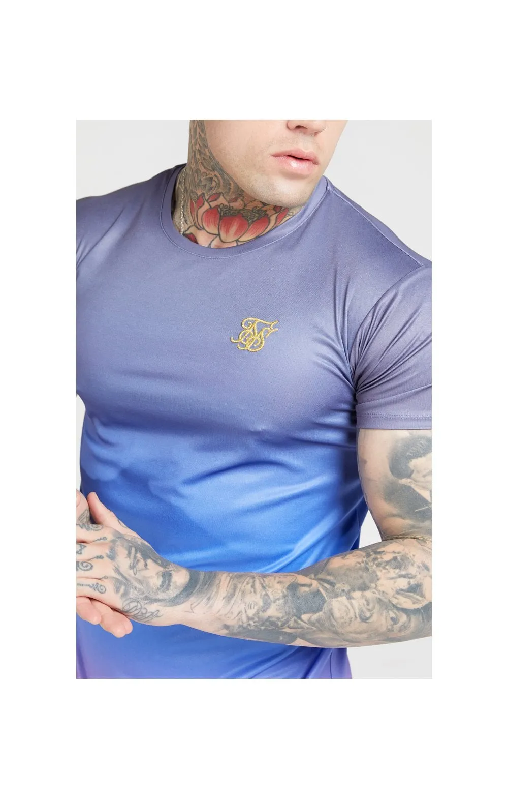 SikSilk S/S Curved Hem Fade Tee – Tri-Neon Fade sold by Siksilk product image thumbnail 2