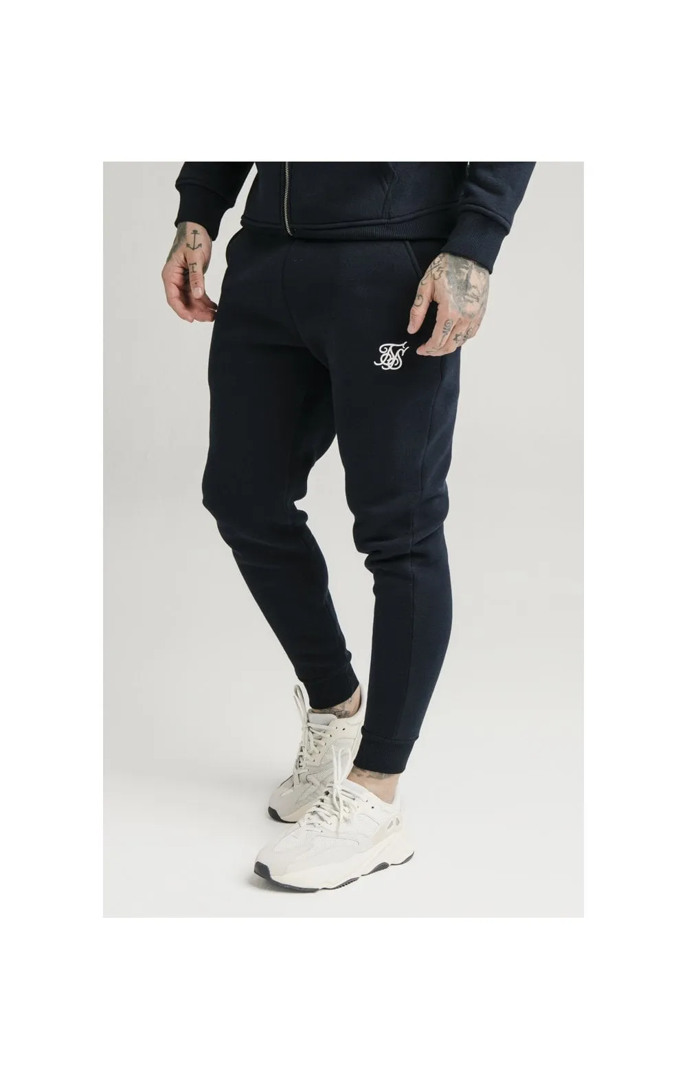 SikSilk Muscle Fit Jogger – Navy sold by Siksilk