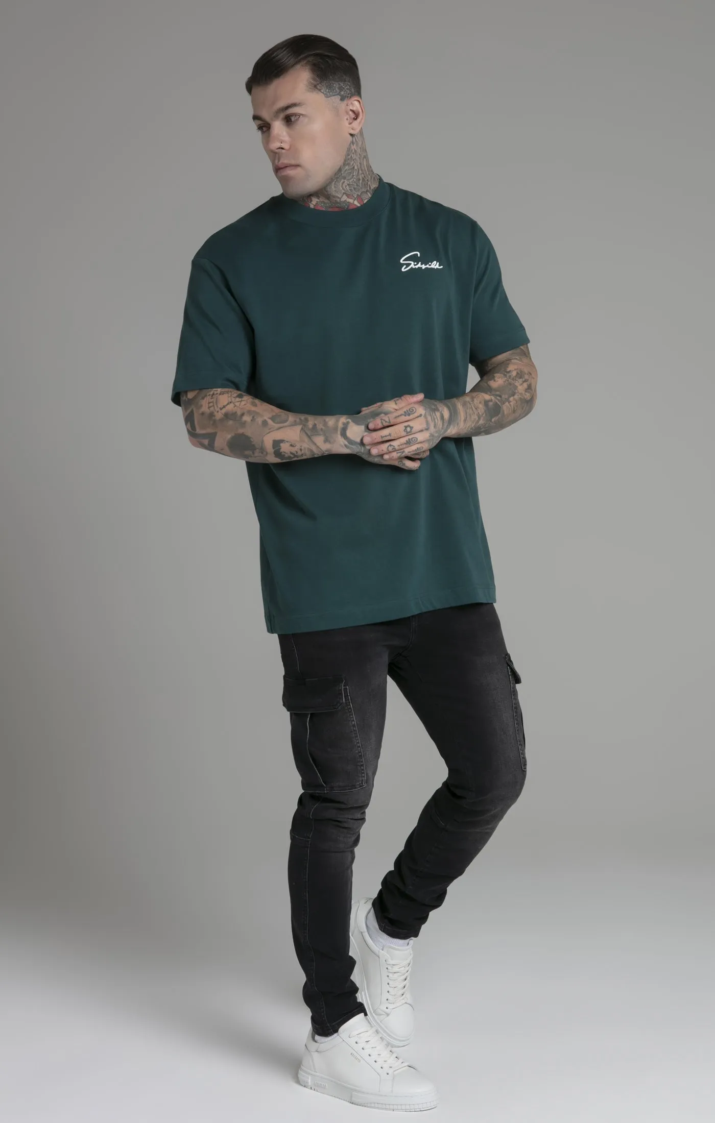 Green Script T-Shirt sold by Siksilk product image thumbnail 2