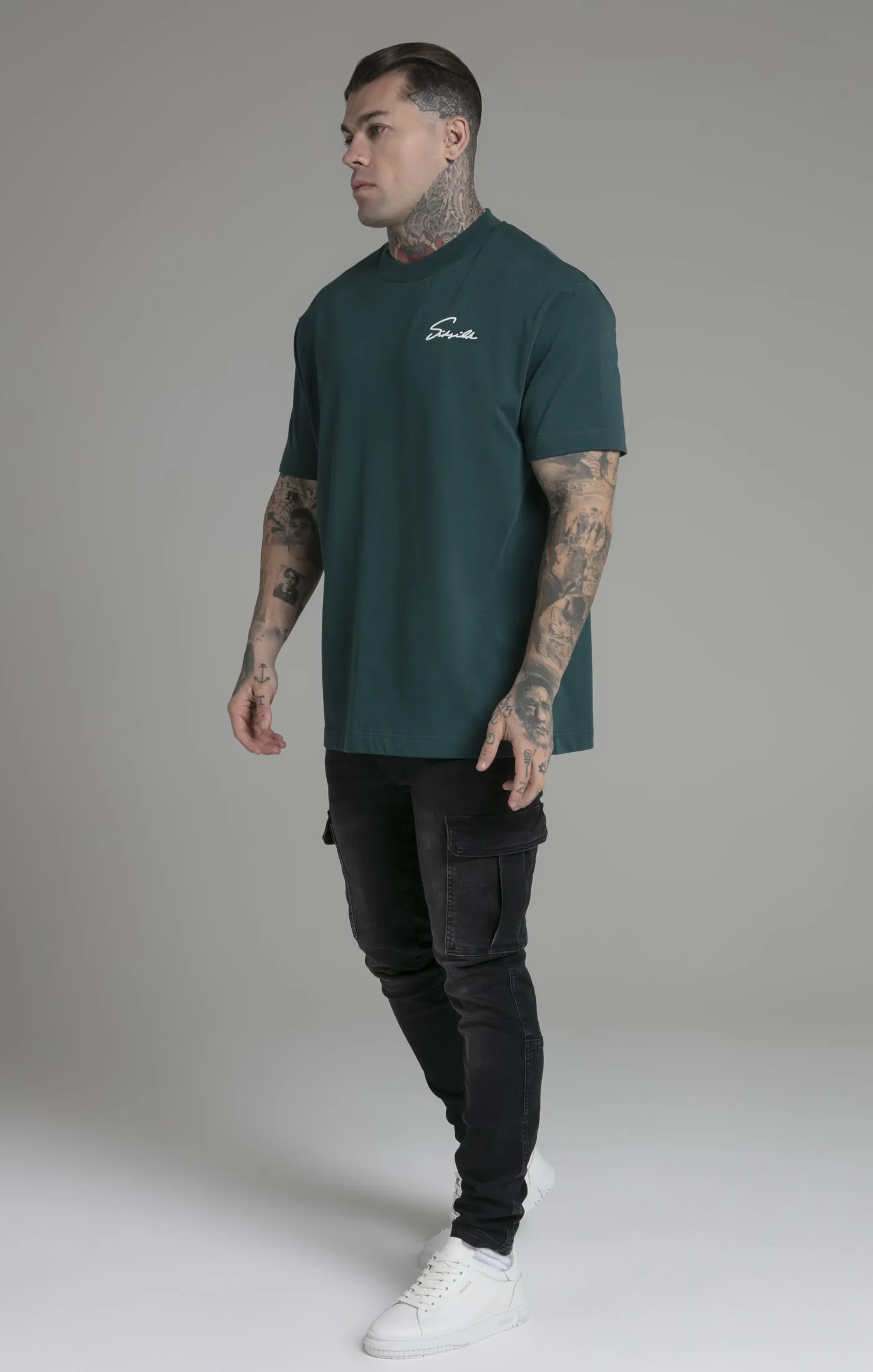 Green Script T-Shirt sold by Siksilk product image thumbnail 4
