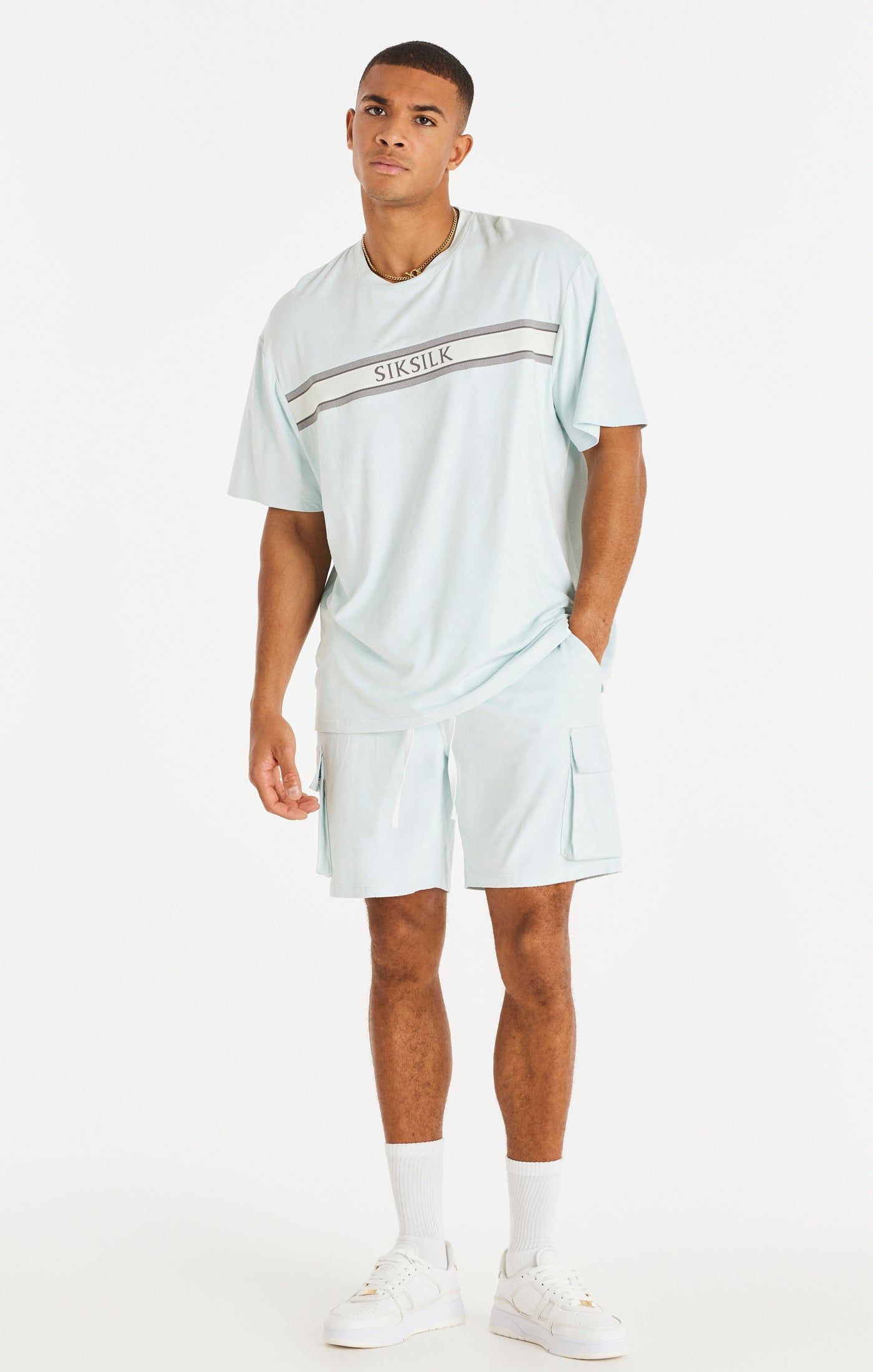 Green Textured Oversized T-Shirt sold by Siksilk product image thumbnail 3