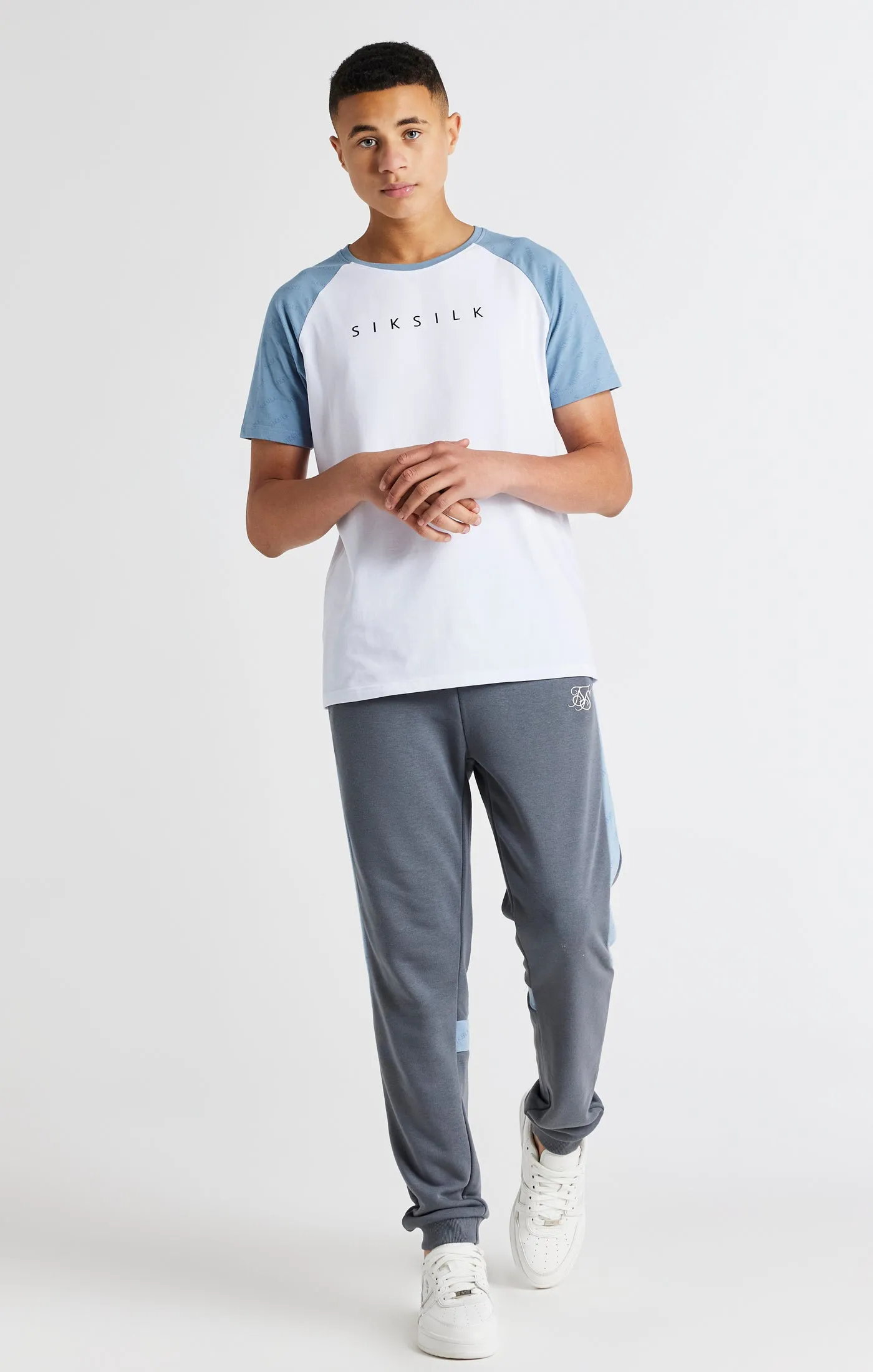 Boys White Raglan Printed T-Shirt sold by Siksilk product image thumbnail 3