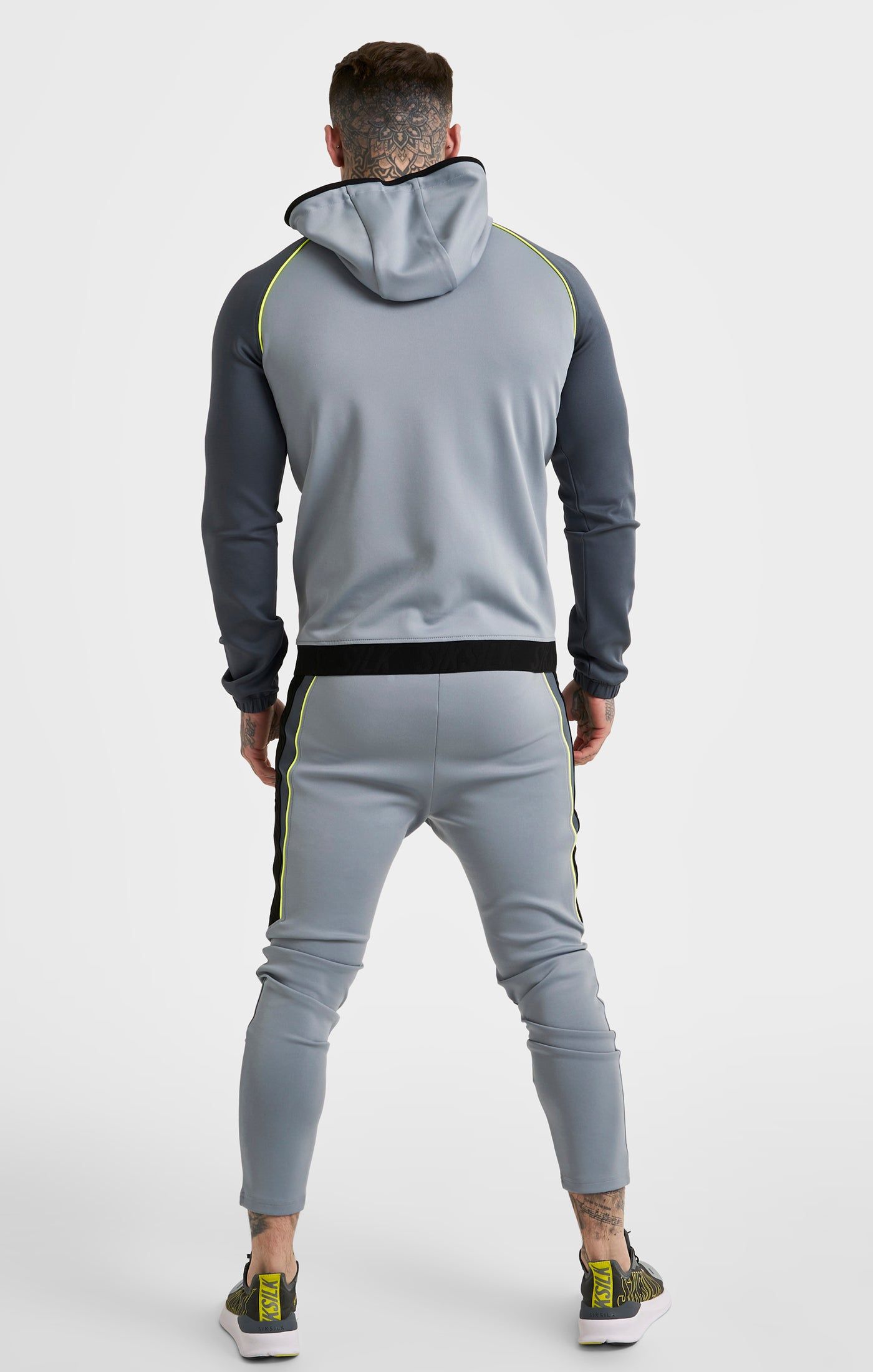 Grey Sports Poly Zip Thru Jacket sold by Siksilk product image thumbnail 4
