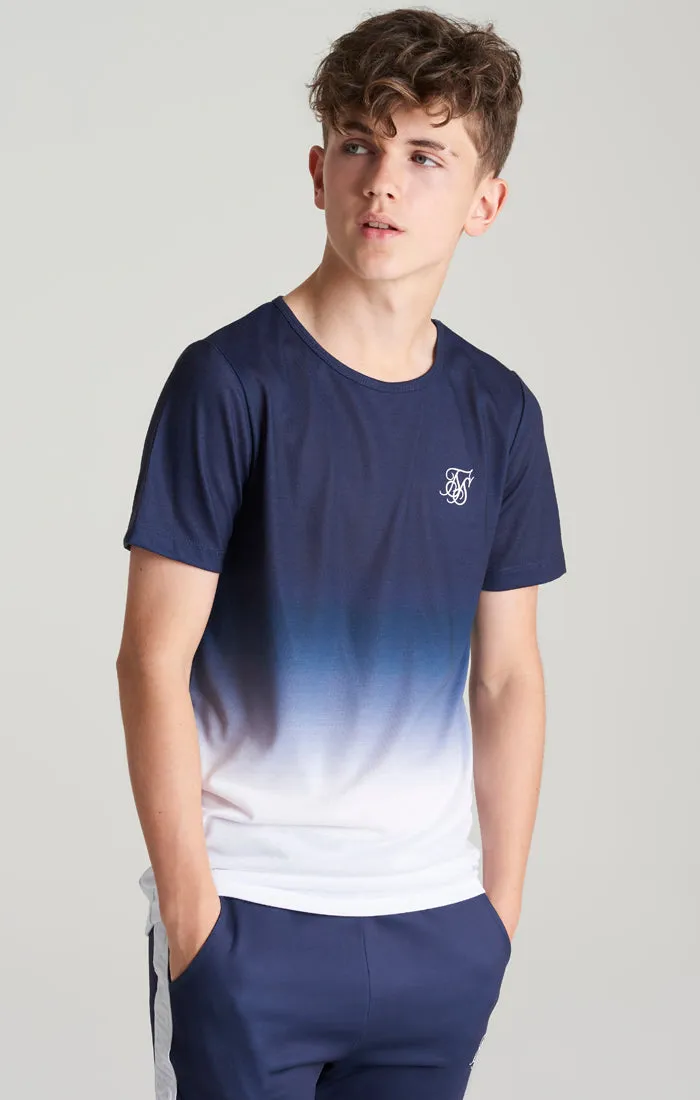 Boys Navy Fade T-Shirt sold by Siksilk