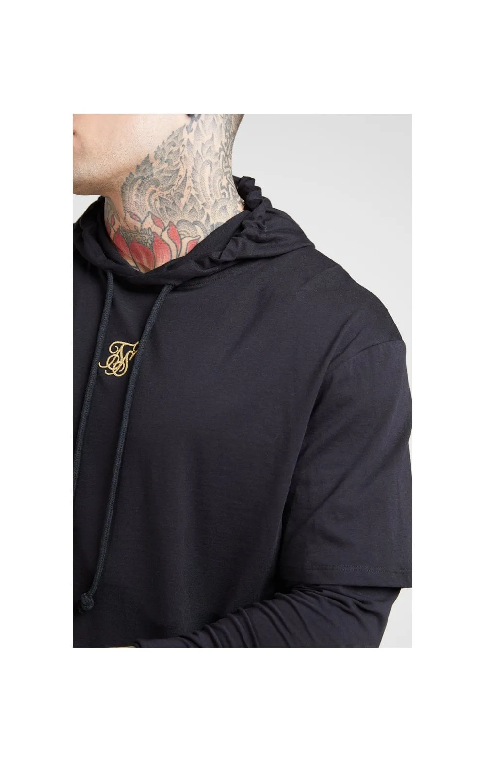 SikSilk L/S Essential Undergarment Cuff Tee - Black & Gold sold by Siksilk product image thumbnail 2