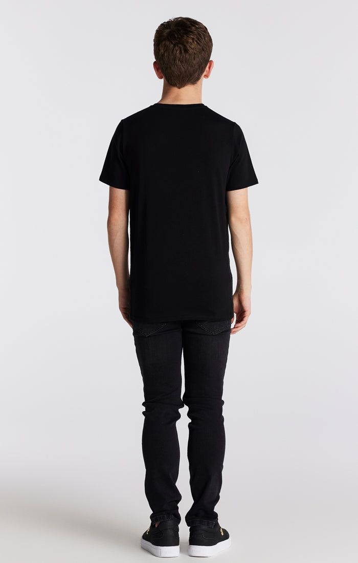 Boys Black Side Taped T-Shirt sold by Siksilk product image thumbnail 6