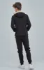 Boys Black Taped Skinny Fit Joggers sold by Siksilk