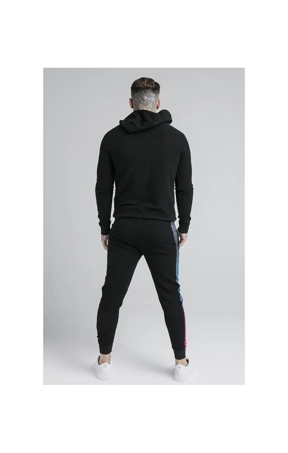 SikSilk Overhead Loop Back Fade Hoodie - Black & Tri Neon sold by Siksilk product image thumbnail 4