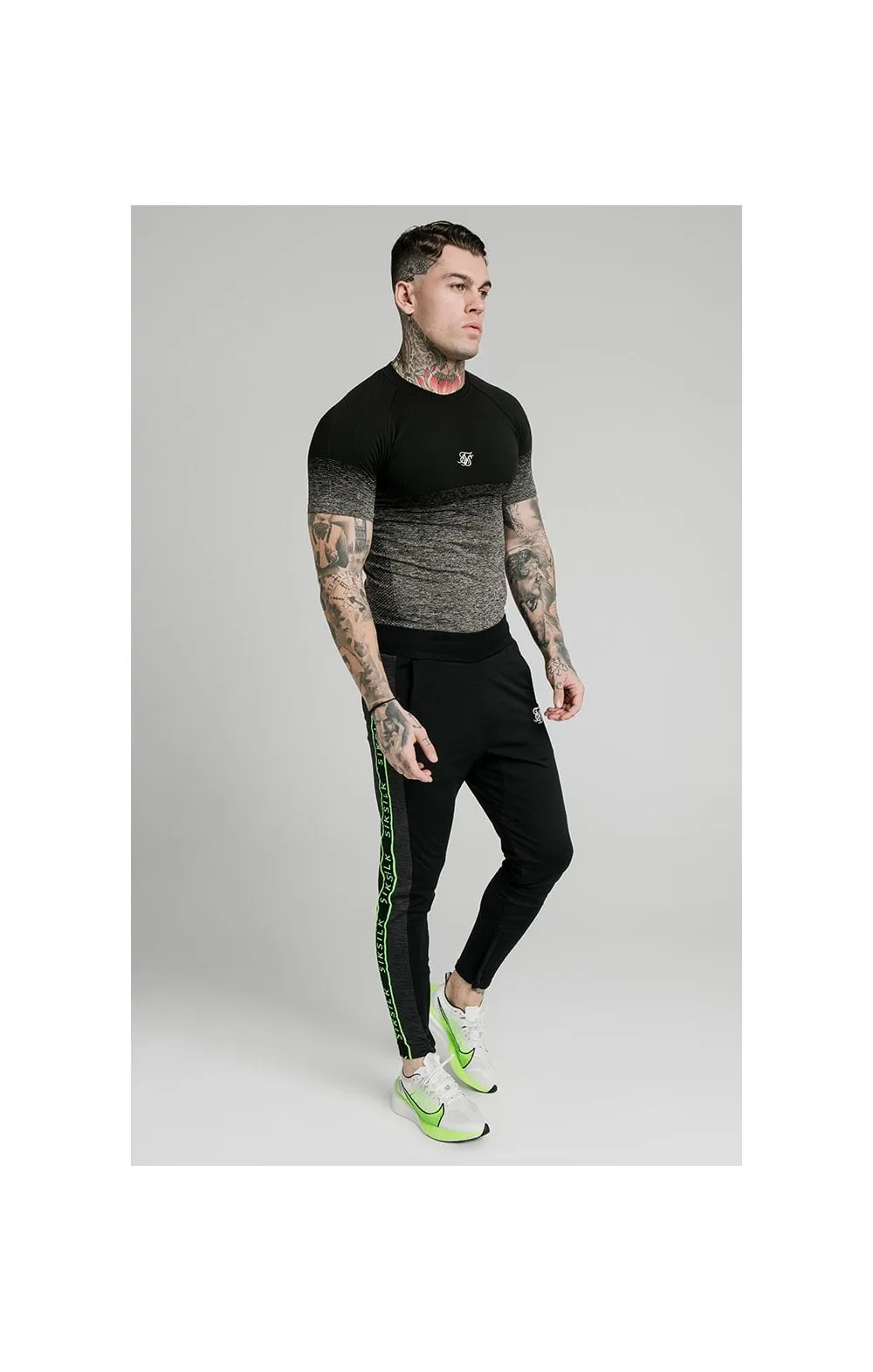 SikSilk Fade Compression Tee - Black & Grey sold by Siksilk product image thumbnail 4