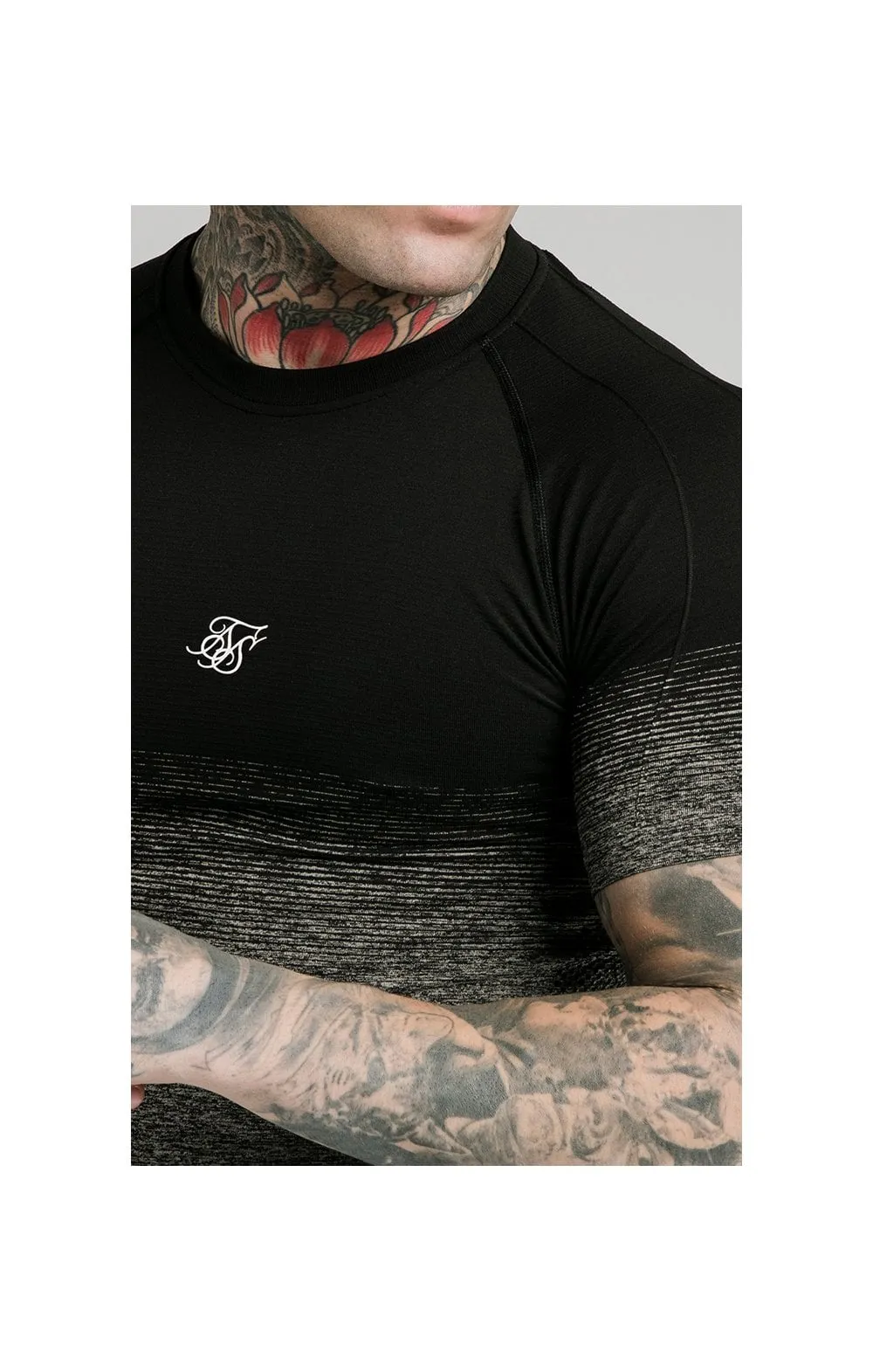 SikSilk Fade Compression Tee - Black & Grey sold by Siksilk product image thumbnail 2