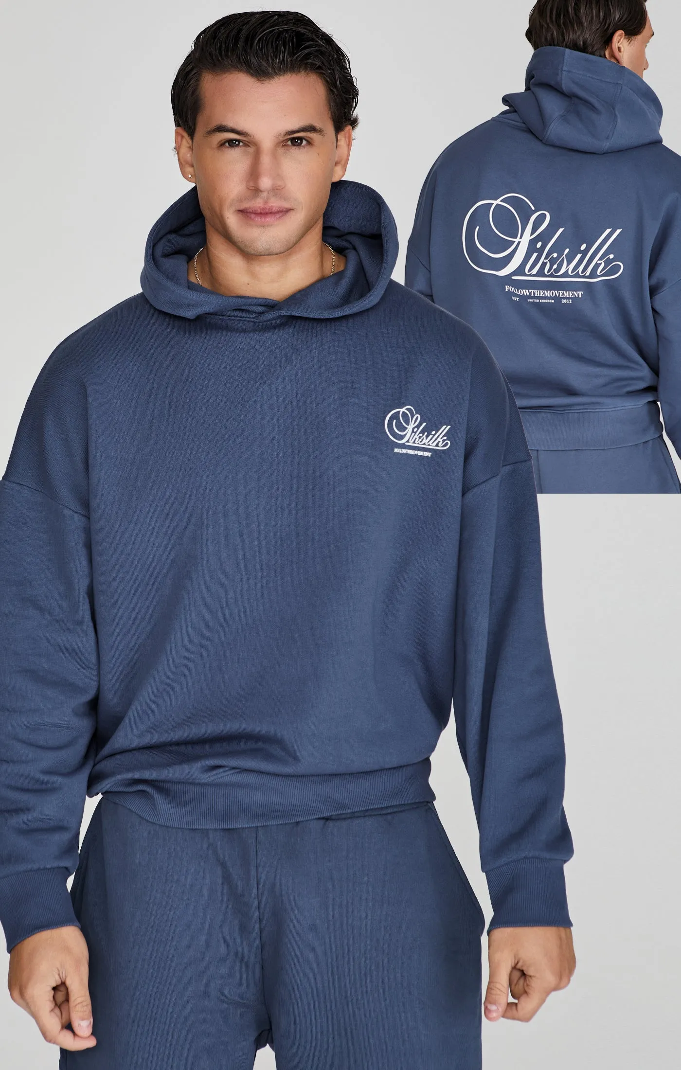 Navy Graphic Hoodie sold by Siksilk