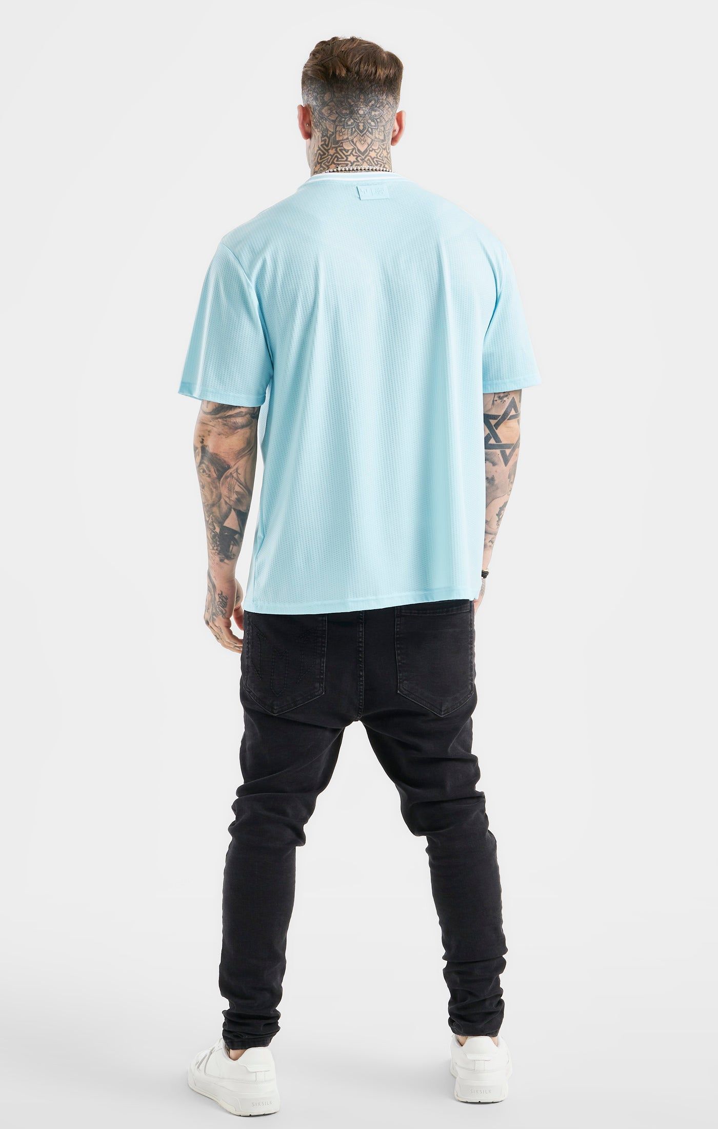 Messi x SikSilk Logo Drop Shoulder Tee - Blue sold by Siksilk product image thumbnail 5