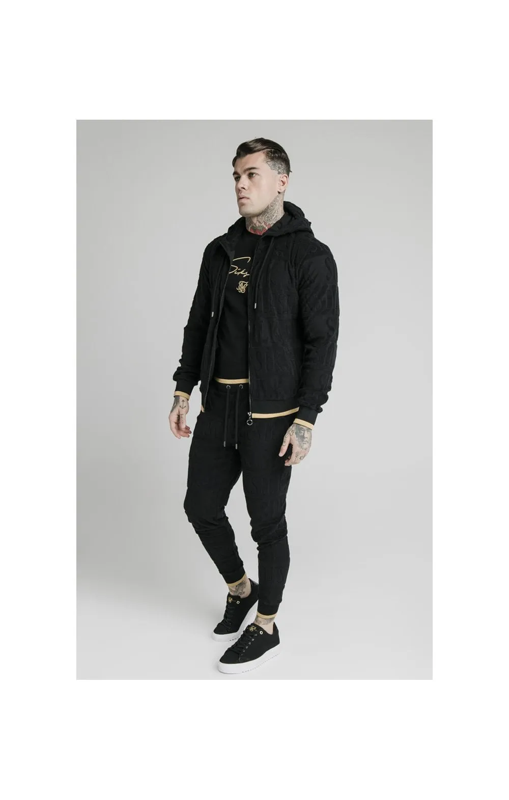 SikSilk Inverse Zip Through Hoodie - Black sold by Siksilk product image thumbnail 4