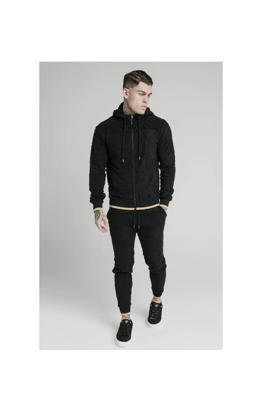 SikSilk Inverse Zip Through Hoodie - Black sold by Siksilk product image thumbnail 5