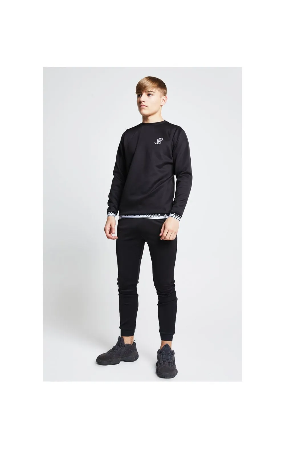 Illusive London Taped Crew Sweater - Black sold by Siksilk product image thumbnail 3