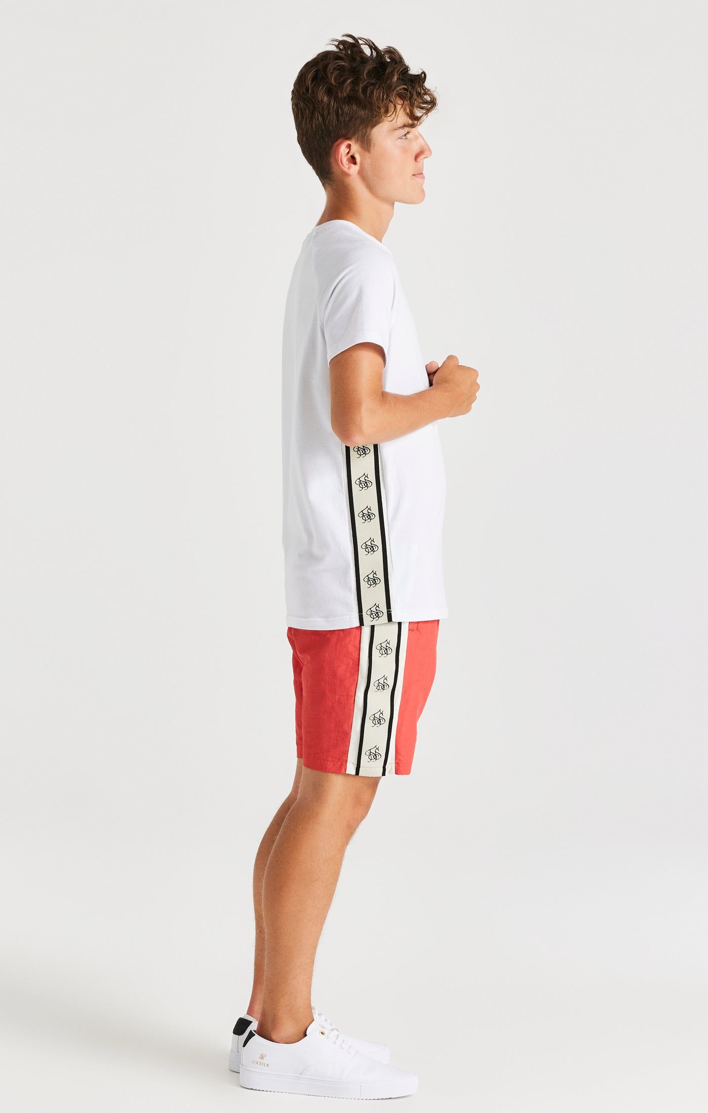 SikSilk Cali Side Tape Tee - White sold by Siksilk product image thumbnail 4