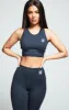 Charcoal Essential Gym Bralette sold by Siksilk