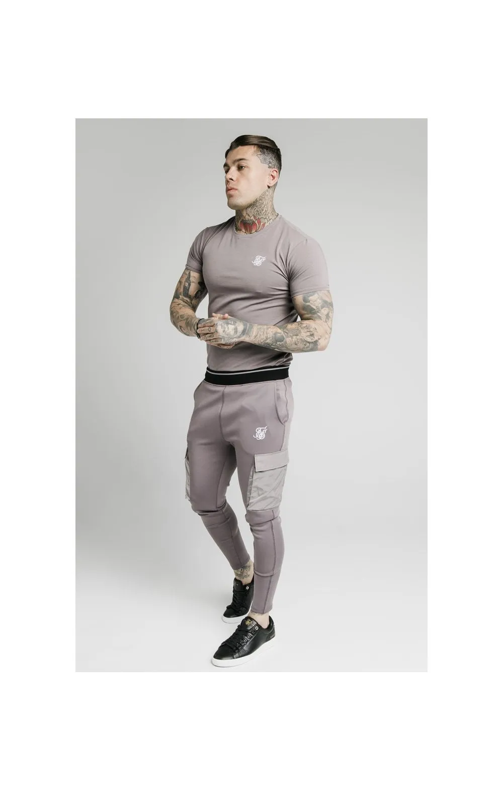 SikSilk Adapt Crushed Nylon Cargo Pants - Grey sold by Siksilk product image thumbnail 5