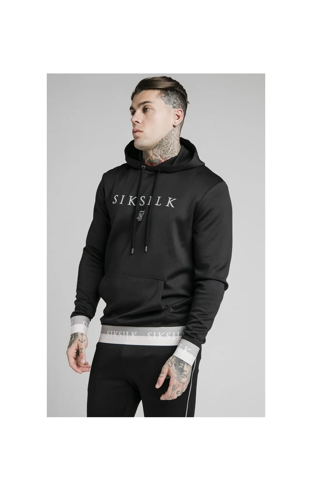 SikSilk Deluxe Overhead Hoodie - Black sold by Siksilk