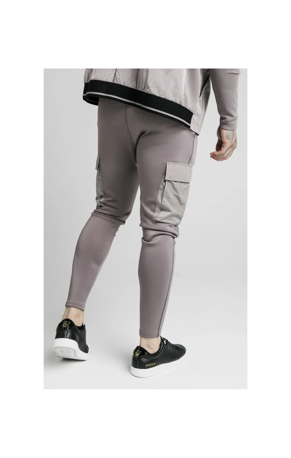 SikSilk Adapt Crushed Nylon Cargo Pants - Grey sold by Siksilk product image thumbnail 3