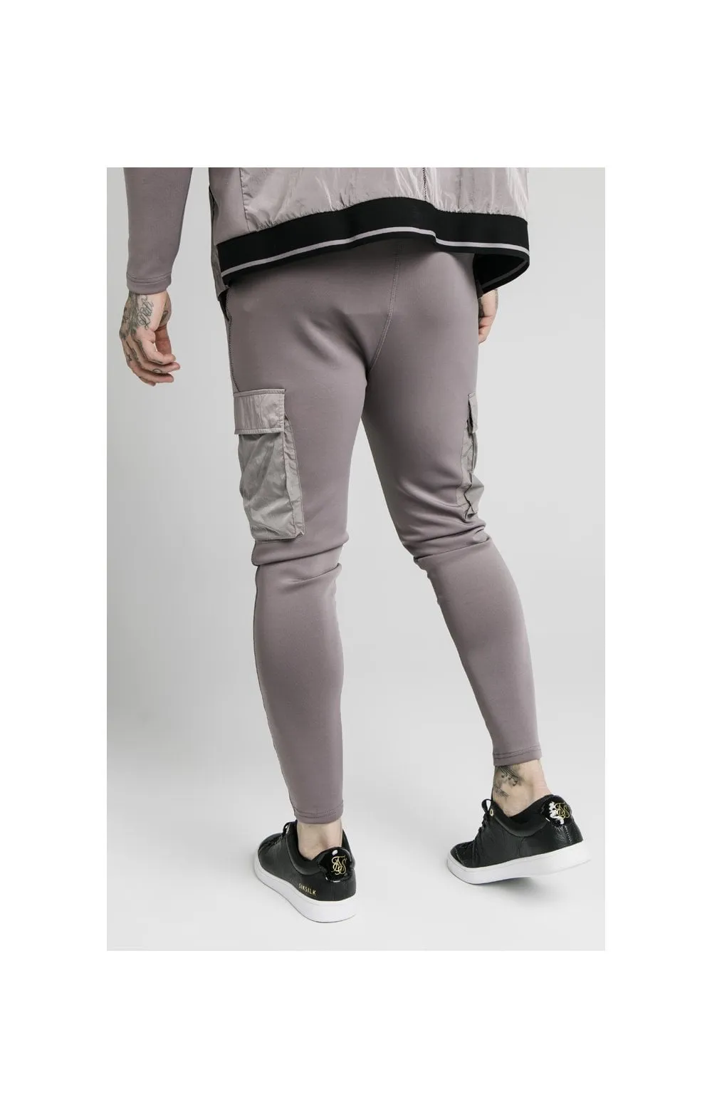 SikSilk Adapt Crushed Nylon Cargo Pants - Grey sold by Siksilk product image thumbnail 4