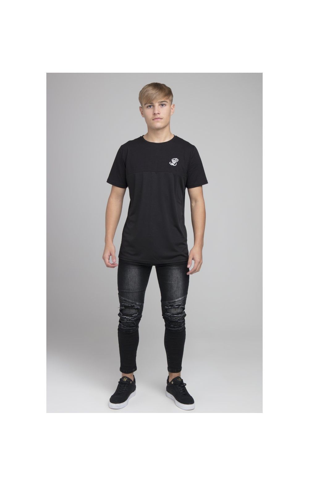 Boys Illusive Black Cut And Sew T-Shirt sold by Siksilk product image thumbnail 4