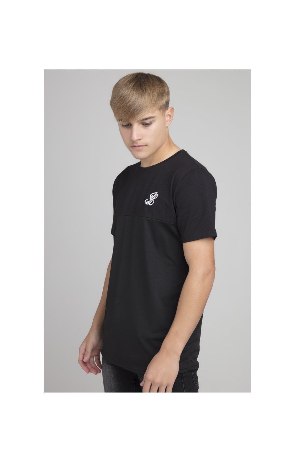 Boys Illusive Black Cut And Sew T-Shirt sold by Siksilk product image thumbnail 2