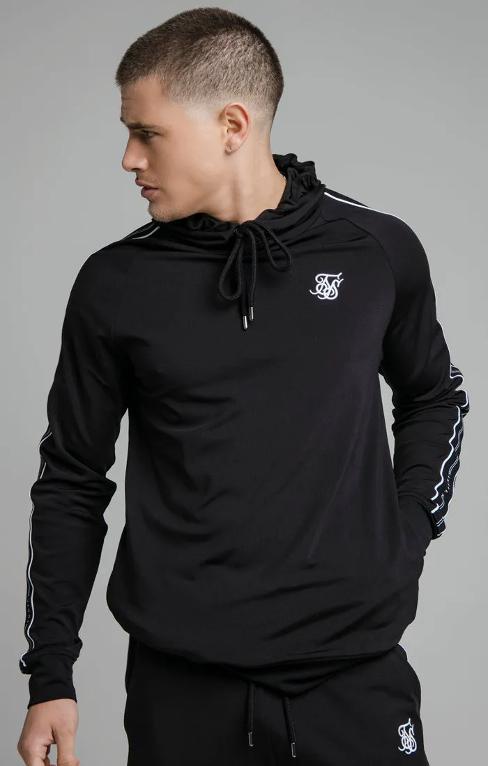 Black Status Tape Overhead Hoodie sold by Siksilk