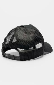 Black Mesh Shadow Logo Trucker Cap sold by Siksilk