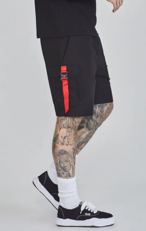 Black Flight Cargo Shorts sold by Siksilk