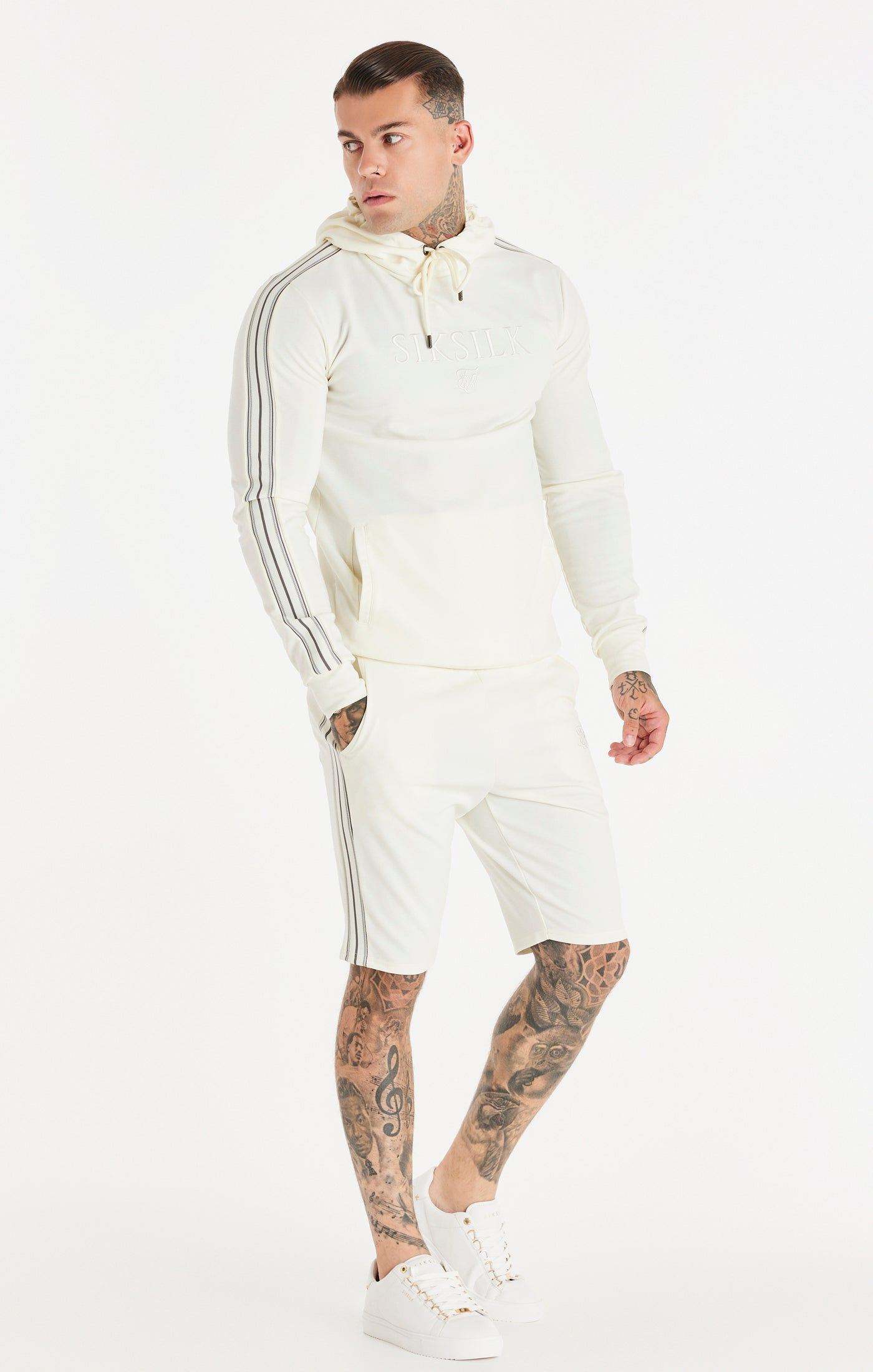 Ecru Tonal Taping Short sold by Siksilk product image thumbnail 5