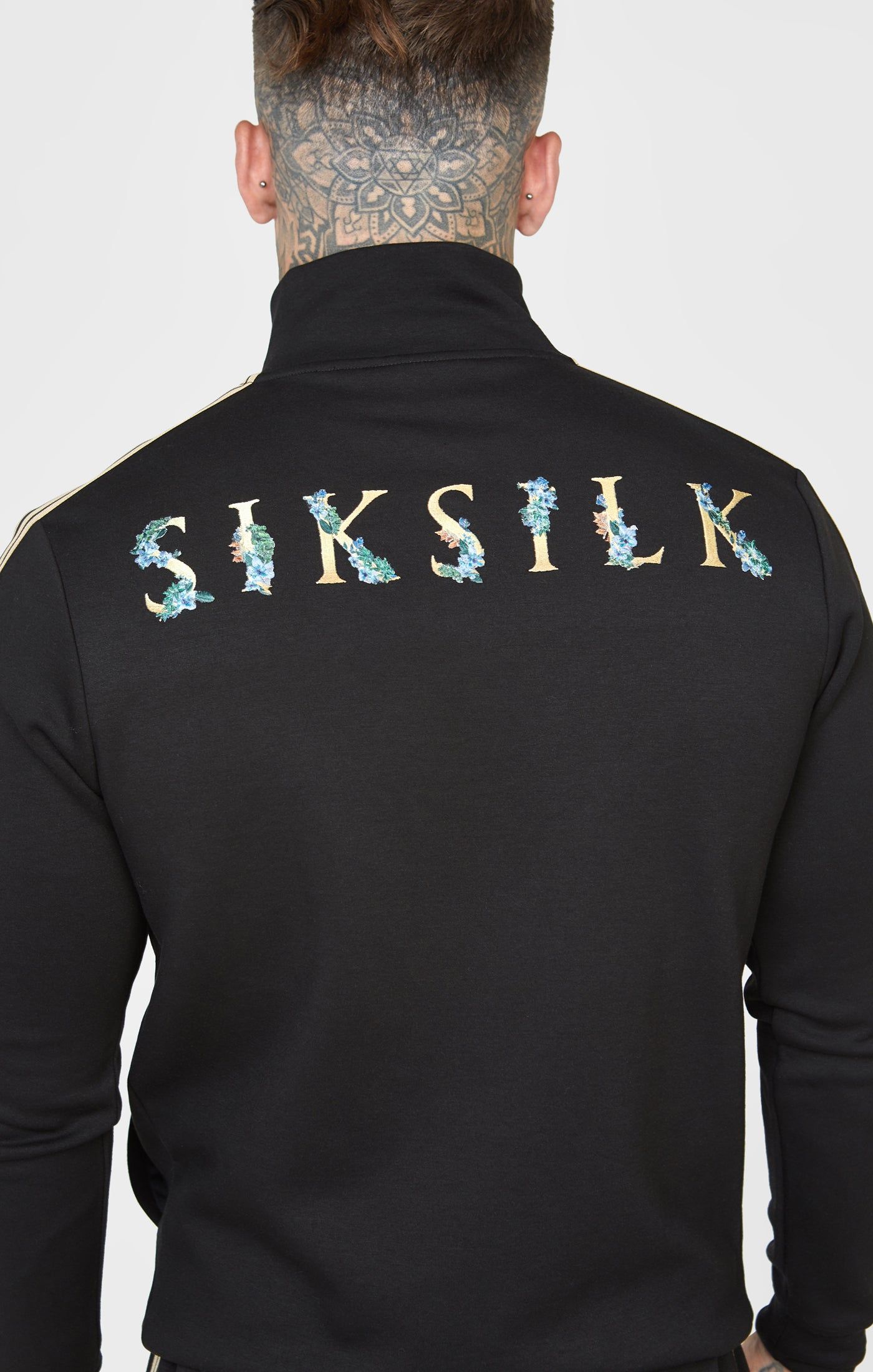 Black Crest Funnel Neck Track Jacket sold by Siksilk product image thumbnail 7