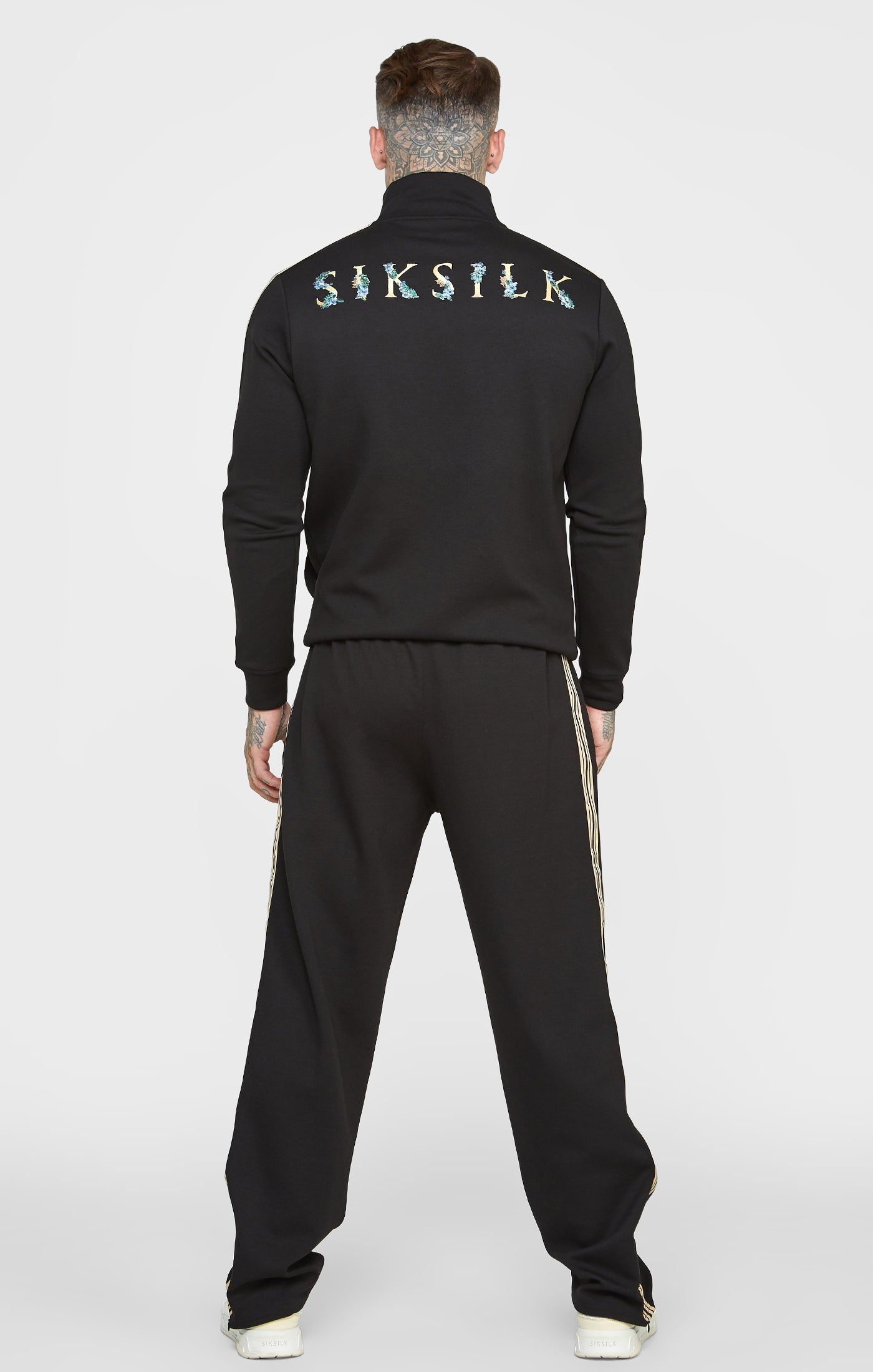 Black Crest Funnel Neck Track Jacket sold by Siksilk product image thumbnail 6