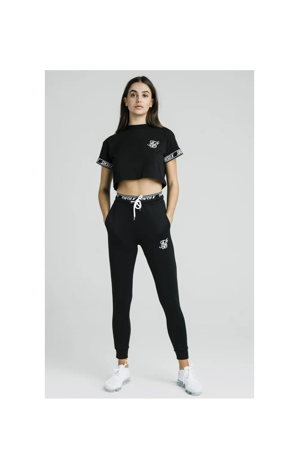 SikSilk Taped Waist Track Pants – Black sold by Siksilk product image thumbnail 3