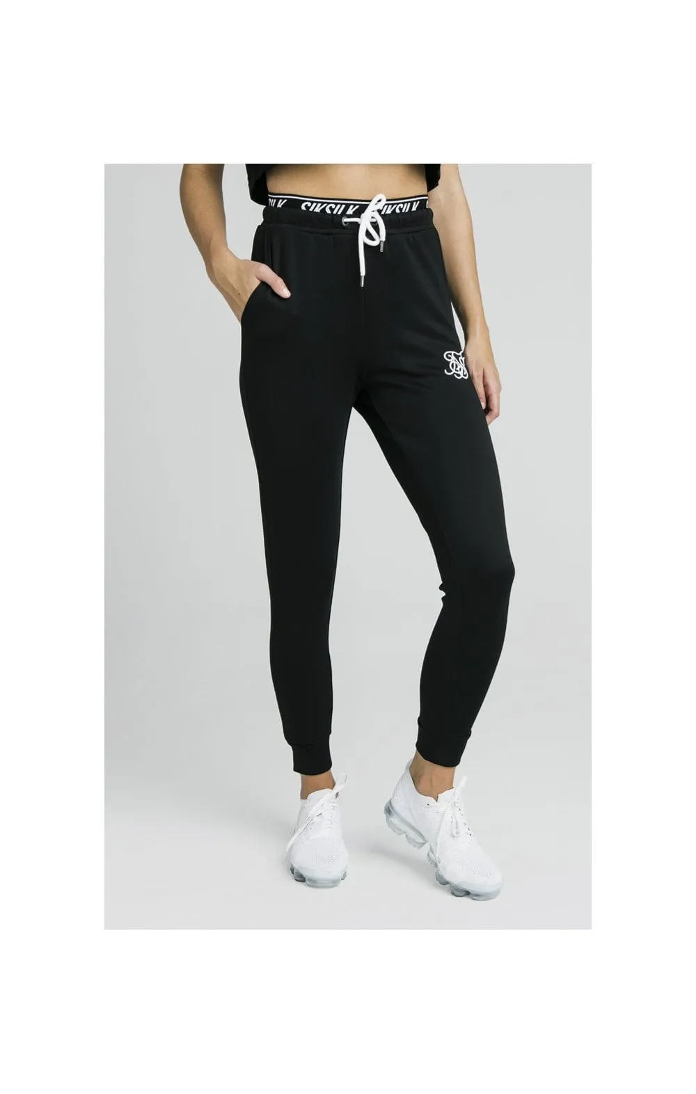 SikSilk Taped Waist Track Pants – Black sold by Siksilk product image thumbnail 2